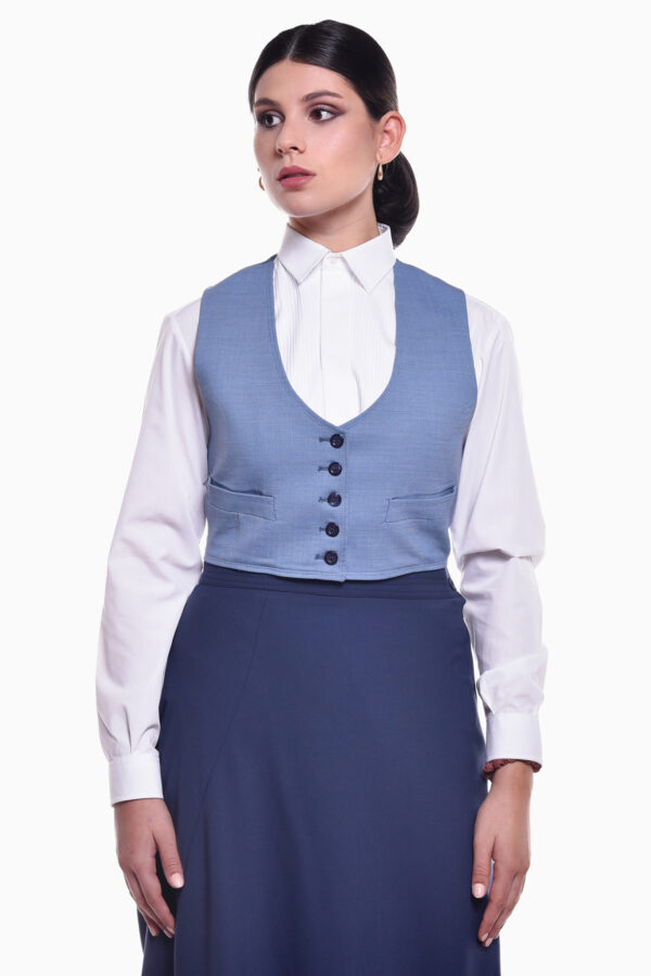 CHAQUETA+CHALECO SEÑORA CUADRITOS LYCRA