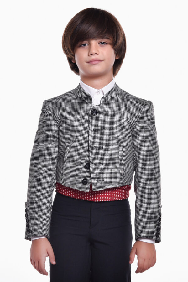 CHAQUETA CAMPERA SARGA LANA PATA DE GALLO